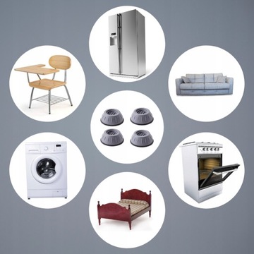 АНТИВИБРАЦИОННЫЕ ПОДУШКИ ДЛЯ СТИРАЛЬНОЙ И ПОСУДОМОЕЧНОЙ МАШИНЫ 4 ШТ.