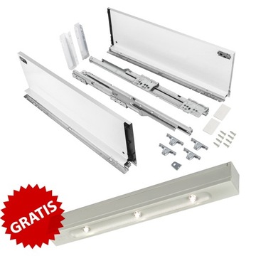 Szuflada meblowa cienkościenna FGV TEN2 BIAŁA H-180 L-450 + GRATIS!