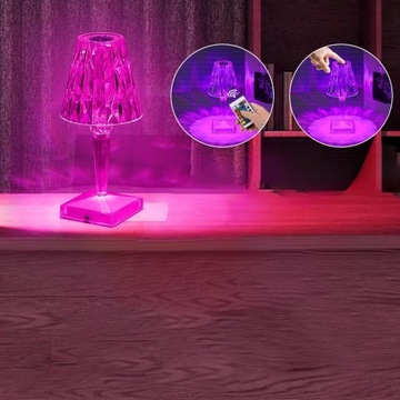 CRYSTAL LED НАСТОЛЬНЫЙ НОЧНИК DIAMOND TOUCH RGB ПУЛЬТ ДУ USB