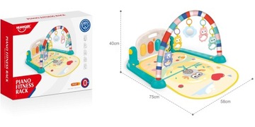 РАЗВИВАЮЩИЙ КОВРИК С ПИАНИНО Интерактивные прорезыватели, зеркало, ЦВЕТНАЯ СОВА