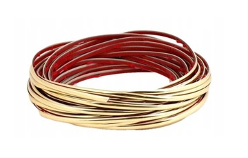 Декоративная полоса, лента золотисто-хромовая, 12мм, 8м.