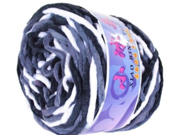 WŁÓCZKA PLUSZOWA OMBRE GRUBA MIĘKKA - 190g - 044