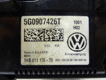 PANEL KLIMATIZACE VENTILACE VW GOLF VII 7 5G0907426T