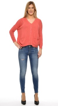 WRANGLER sweter coral ADELE SHORT CARDIGAN _ S 36