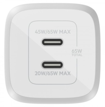 Зарядное устройство Belkin, 65 Вт, с двумя портами USB C, тип C. ОПИСАНИЕ