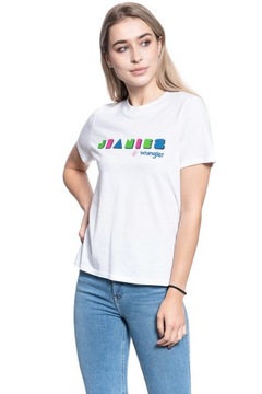 Damska koszulka t-shirt Wrangler HIGH RIB REGULAR TEE XS