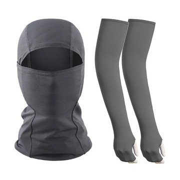 Outdoor Sun Protection Cycling Set Balaclava And Fingerless Sleeves