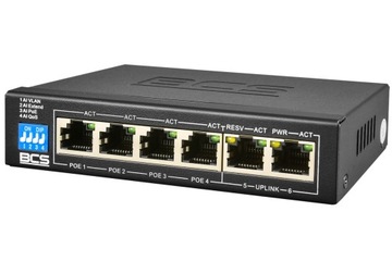 PoE-переключатель для 4 IP-камер BCS-B-SP0402