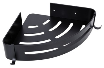 Набор из 2 угловых полок для ванной комнаты в стиле лофт Myzea черный