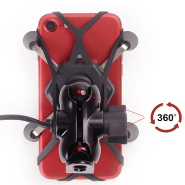 ДЕРЖАТЕЛЬ ДЛЯ МОТОТЕЛЕФОНА С USB-ЗАРЯДКОЙ