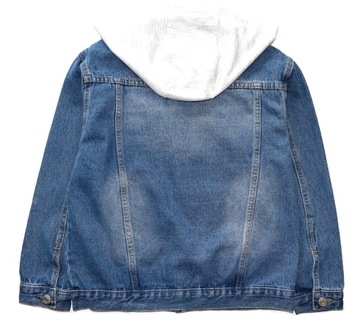 ДЖИНСОВАЯ КУРТКА ДЛЯ МАЛЬЧИКОВ, КАТАНА, ДЖИНСЫ С КАПЮШОНОМ, размер 170 см