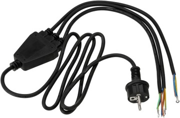 Кабель силовой 2м 1/3 с заземлением 3Г 3х0,75