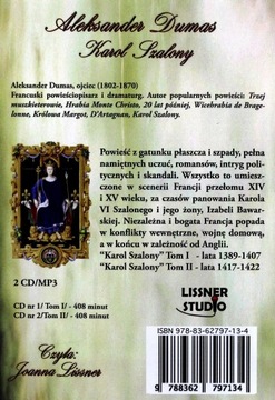 КАРОЛЬ ШЛОНИ - АЛЕКСАНДР ДЮМА [АУДИОКНИГА] [2CD-MP3]