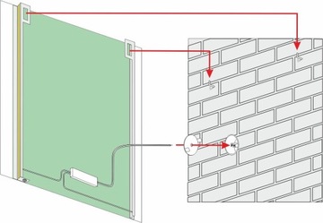 Lustro MCJ ścienne 80x80 cm LED Rama wyłącznik