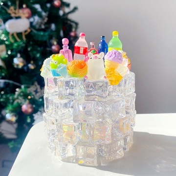 Искусственные акриловые кубики льда поддельные светящиеся 30 шт.