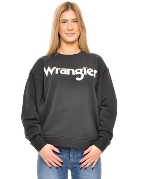 WRANGLER bluza faded black LOGO SWEAT _ M