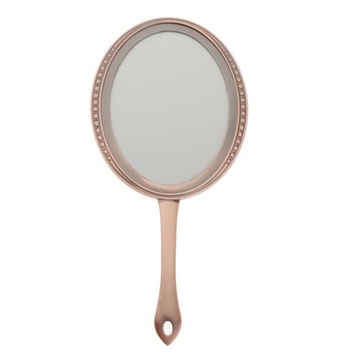 2X овальное ручное косметическое зеркало для макияжа