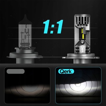 СВЕТОДИОДНЫЕ ЛАМПЫ H4 QERK НА 1-1 БОЛЬШЕ СВЕТА МОЖНО МОДИФИКАЦИЯ ИДЕАЛЬНО ПОДХОДИТ