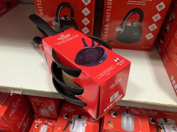 zestaw komplet patelni 3el patelnie 14/16/18cm