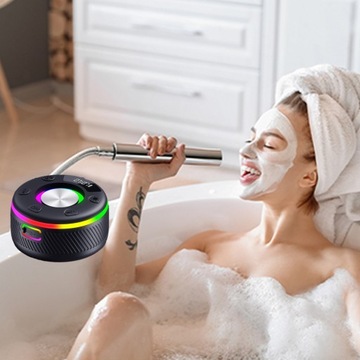 ДИНАМИК BLUETOOTH ДЛЯ ДУША С FM-СВЕТИЛЬНИКОМ РАДИО, ВОДОНЕПРОНИЦАЕМЫЙ IPX7