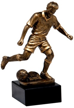 Statuetka PIŁKA NOŻNA turniej nagroda PIŁKARZ strzelec zawody 22 cm NADRUK