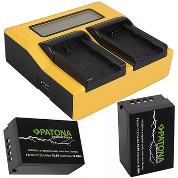 2x Akumulator PATONA PREMIUM NP-T125 + ładowarka