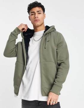 HOLLISTER BLUZA MĘSKA KHAKI Z KAPTUREM XS 1VAI