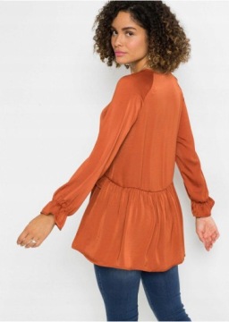 48 Bonprix WNL TUNIKA SATYNOWA Z FALBANĄ