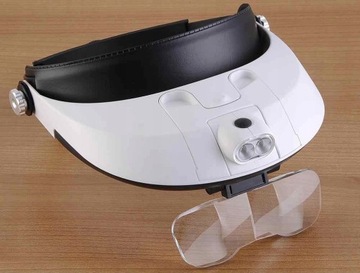 ЛУПА ДЛЯ ЧТЕНИЯ СТЕКЛЯННЫЕ ЮВЕЛИРНЫЕ УКРАШЕНИЯ ЛУПА 6x MG81001-G 2x LED