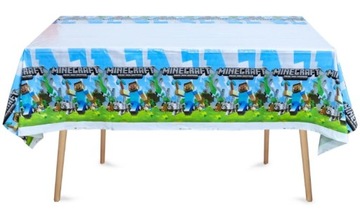 MINECRAFT BALONY GIRLANDA TOPPER TOPPERY OBRUS PIXEL STEVE URODZINY ZESTAW