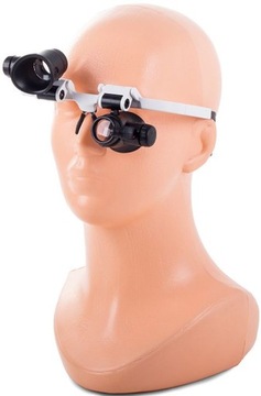 Лупа наголовная, очки часовщика, увеличение 8х, 23х, 2 светодиода