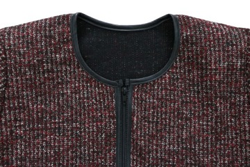 WDZIANKO żakiet sweter melanż bordo 5XL 60 62