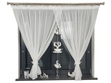 ZAWIESZKI DO KUCHNI KOMPLET 2 FILIŻANKI+SERCE W FILIŻANCE GIRLANDA SZKLANA