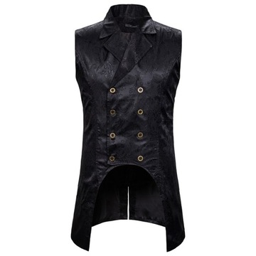 Long Vest Gothic Punk Victoria Blazer Suits Men's
