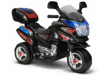 Мотоцикл на акумуляторі HC8051 Для Дітей Чорний Гонщик Вогні Led Звуки