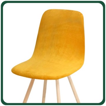 СКАНДИНАВСКИЙ ПОКРЫТИЕ НА СТУЛ, ГОРЧИЧНЫЙ, ЭЛАСТИЧНЫЙ ВЕЛЮР