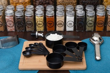 MIARKI KUCHENNE ZESTAW MIAREK KUBKI ŁYŻKI - 10 SZT