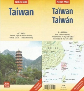 TAIWAN TAJWAN CHINY MAPA + PLAN TAIPEI WODOODP
