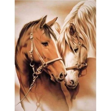 Konie HAFT DIAMENTOWY Diamond Painting 5D 20x30 MOZAIKA DIAMENTOWA HOBBY