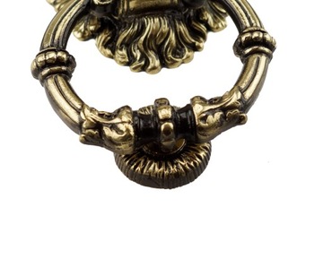 ДВЕРНОЙ МОЛОТОК, ЛАТУНЬ, ЛЕВ, БОЛЬШОЙ, ПАТИНА