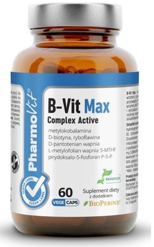 B-Vit Max Complex Active 60 kapsułek Clean Label