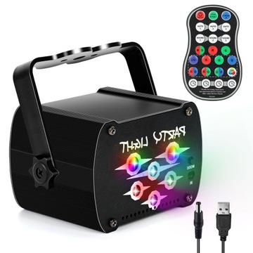 Светодиодные сценические светильники RGB для дискотеки, лазерный проектор