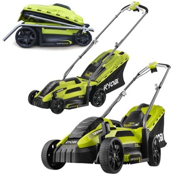 ЭЛЕКТРИЧЕСКАЯ КОСИЛКА RYOBI 33 см С МАСЛОМ ДЛЯ ТРАВЫ 35 л RYOBI RLM13E33S 1300 Вт