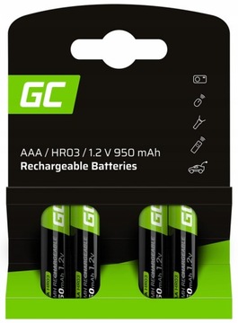 8x AAA R3 Green Cell 950MAH Батарея