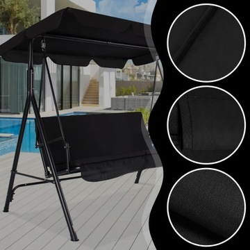 МАТЕРИАЛ СИДЕНЬЯ ПОДУШКА ДЛЯ КАЧЕЛЯ СИДЕНЬЯ ЧЕРНОЕ 114 СМ