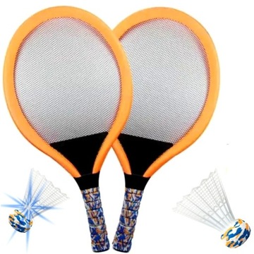 Rakietki Paletki Badmington z lotkami Tenis Plażowy Badminton świecący LED