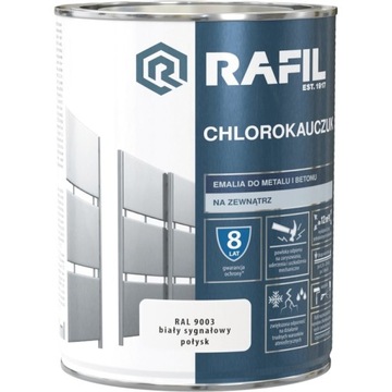 Rafil Chlorokauczuk biały sygnałowy połysk RAL9003 - 750ml