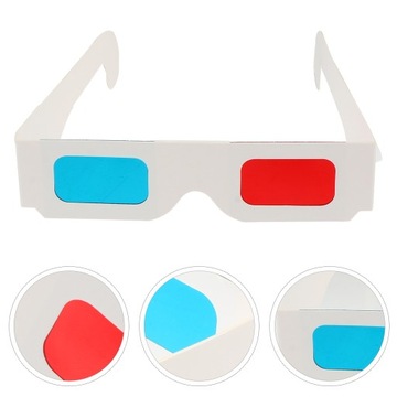 100 шт картонных 3D очков Universal Anaglyph