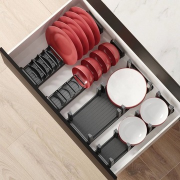 ORDERBOX uchwyt na talerze do szuflady, antracyt