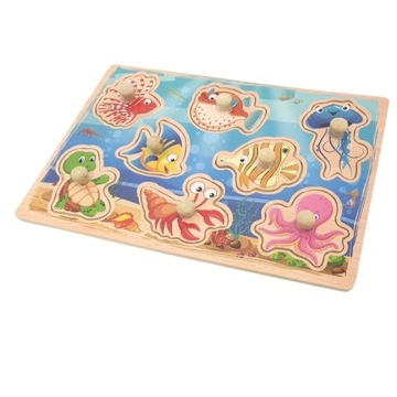 ДЕРЕВЯННЫЙ ПАЗЛ РЫБА С РУЧКАМИ